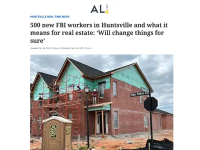 The reported transfer of 500 FBI workers to Huntsville may alleviate concerns of a home sales slowdown due to potential federal workers layoffs, one local realtor said Monday.
